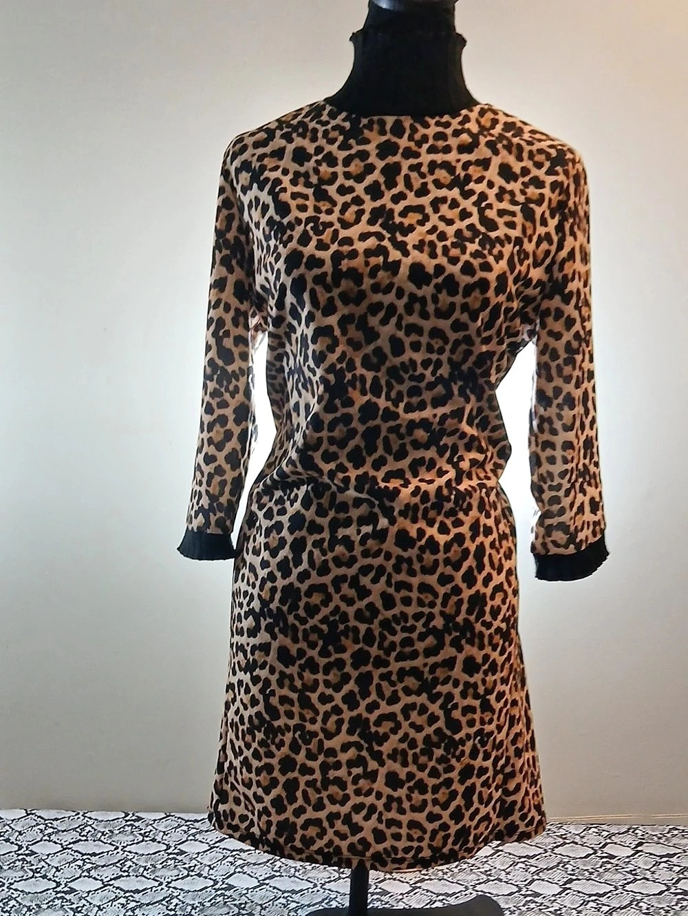 Zara Leopard Print Mini Dress Size Small Like New